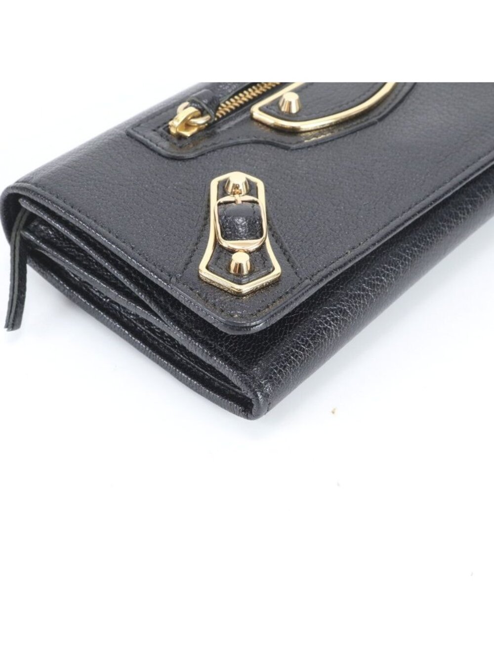 Balenciaga Classic Metallic Edge Money Wallet Leather Black - Picture 3 of 8